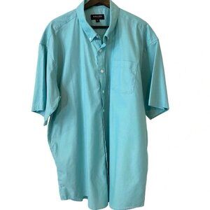 Miller Performance 100% Organic Cotton Size 2XT Teal Blue Short Sleeve Shirt